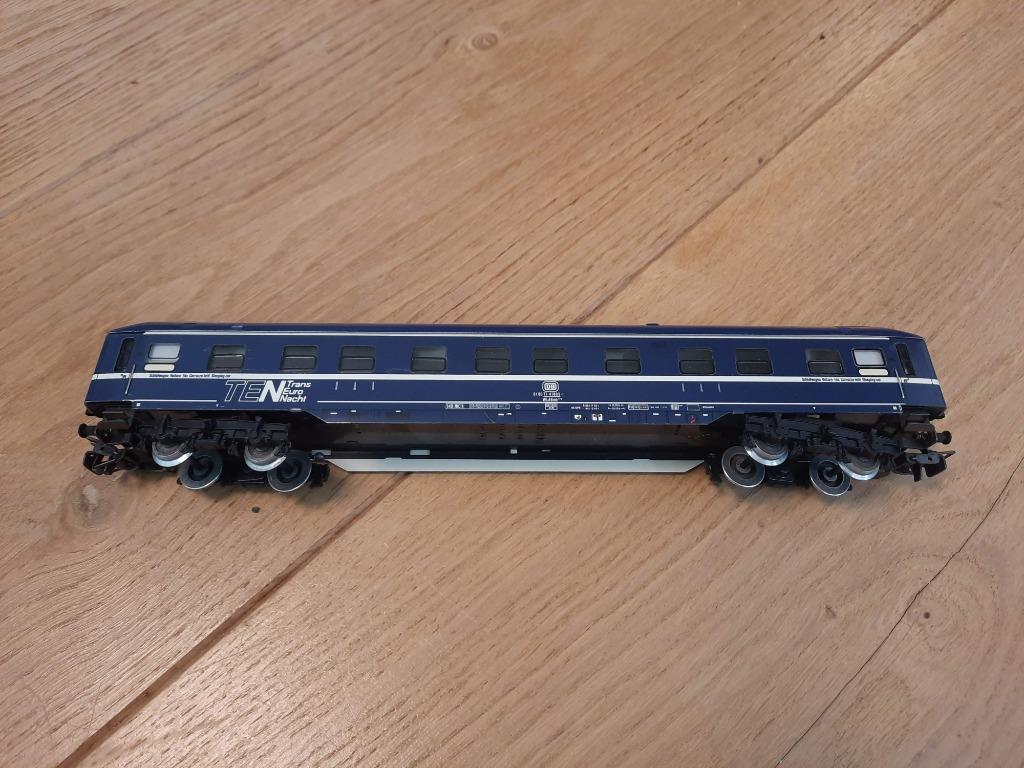 Märklin 4130 - voiture-lits 1ère et 2ème classes TEN - DB, Wisselstroom, Wagon, Ophalen of Verzenden, Zo goed als nieuw