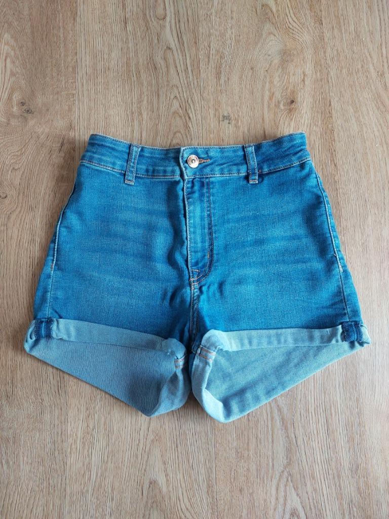 jeansshort met hoge taille, Kleding | Dames, Divided, Kort, Blauw, Ophalen of Verzenden