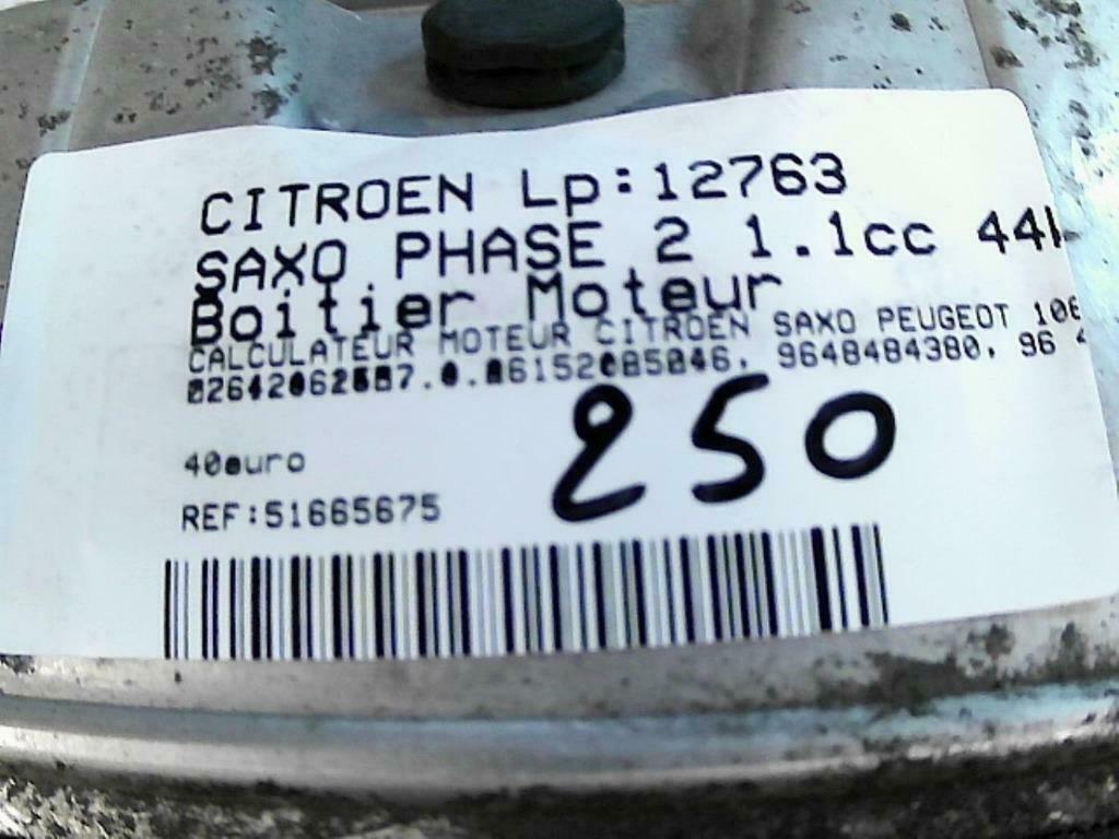 Boitier moteur Citroën Saxo 1.1i 44kw 9648484380 (250), Autos : Pièces & Accessoires, Autres pièces automobiles, Citroën, Utilisé