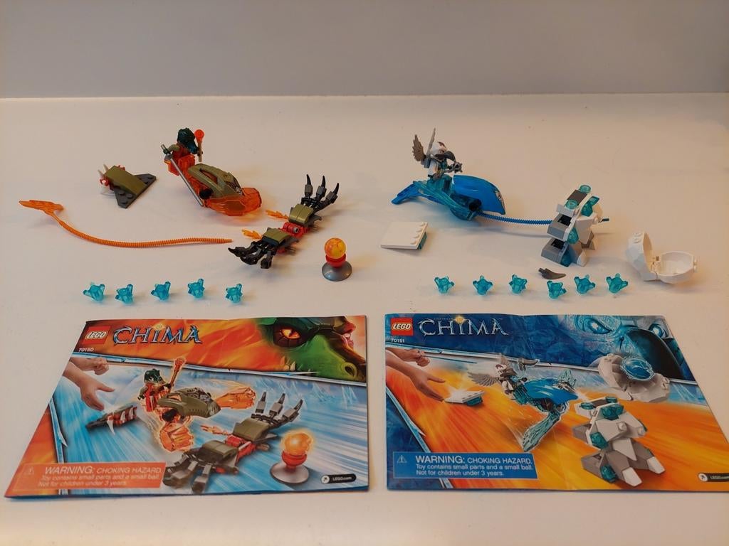 lego chima 70150 + 70151, Ophalen of Verzenden, Gebruikt, Complete set, Lego