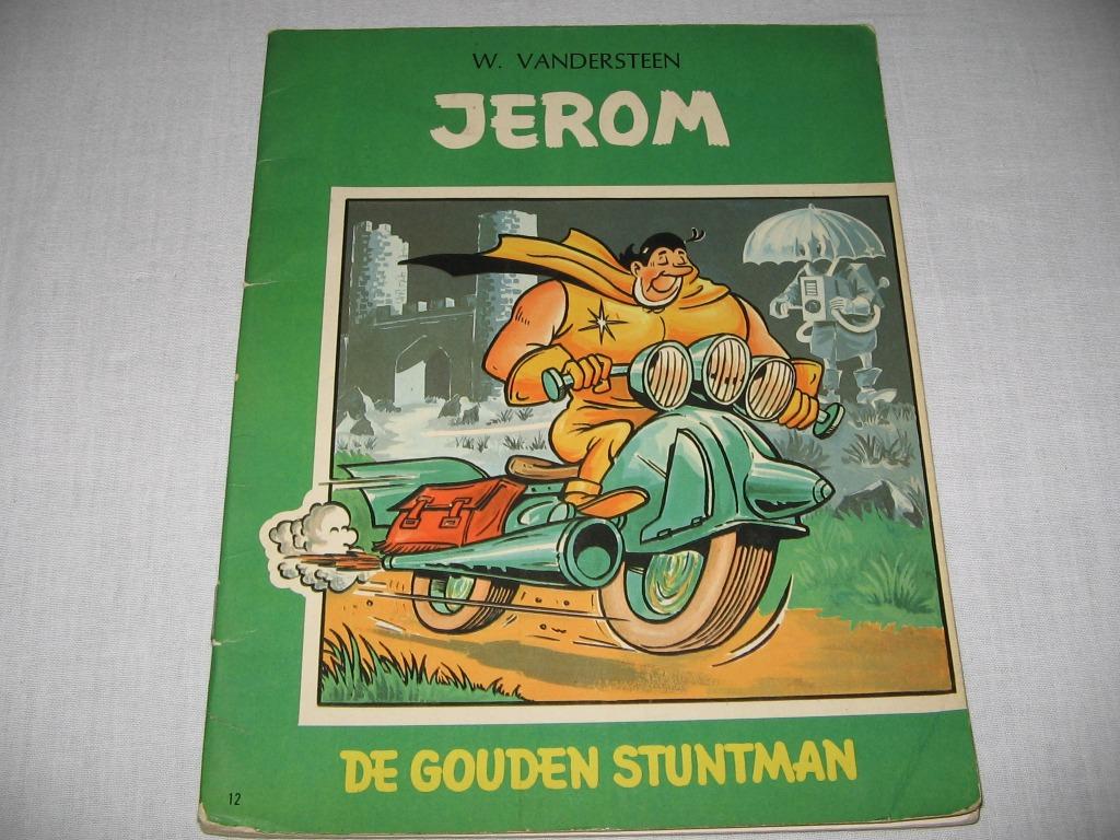 Jerom nr 12 :  De gouden stuntman - EERSTE DRUK, Gelezen, Verzenden, Eén stripboek, Studio Vandersteen