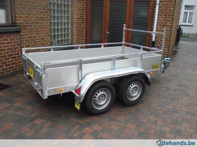 Nieuwe geremde bakaanhangwagen 2,4 x 1,3m te 9300 Aalst, Neuf