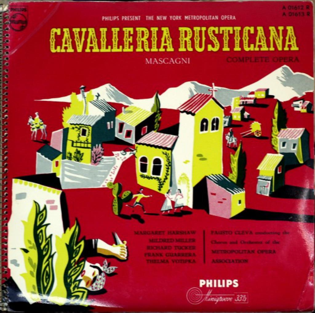 Mascagni, The New York Metropolitan Opera  Double 10" VINYL, Utilisé, 10 pouces, Classicisme, Opéra ou Opérette