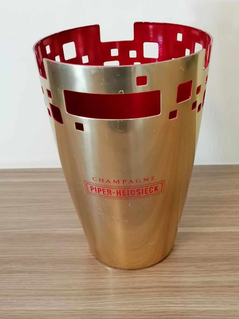 Piper-Heidsieck..ijs/flessenemmer...GOLD.. 1fles!!, Verzamelen, Ophalen of Verzenden, Zo goed als nieuw