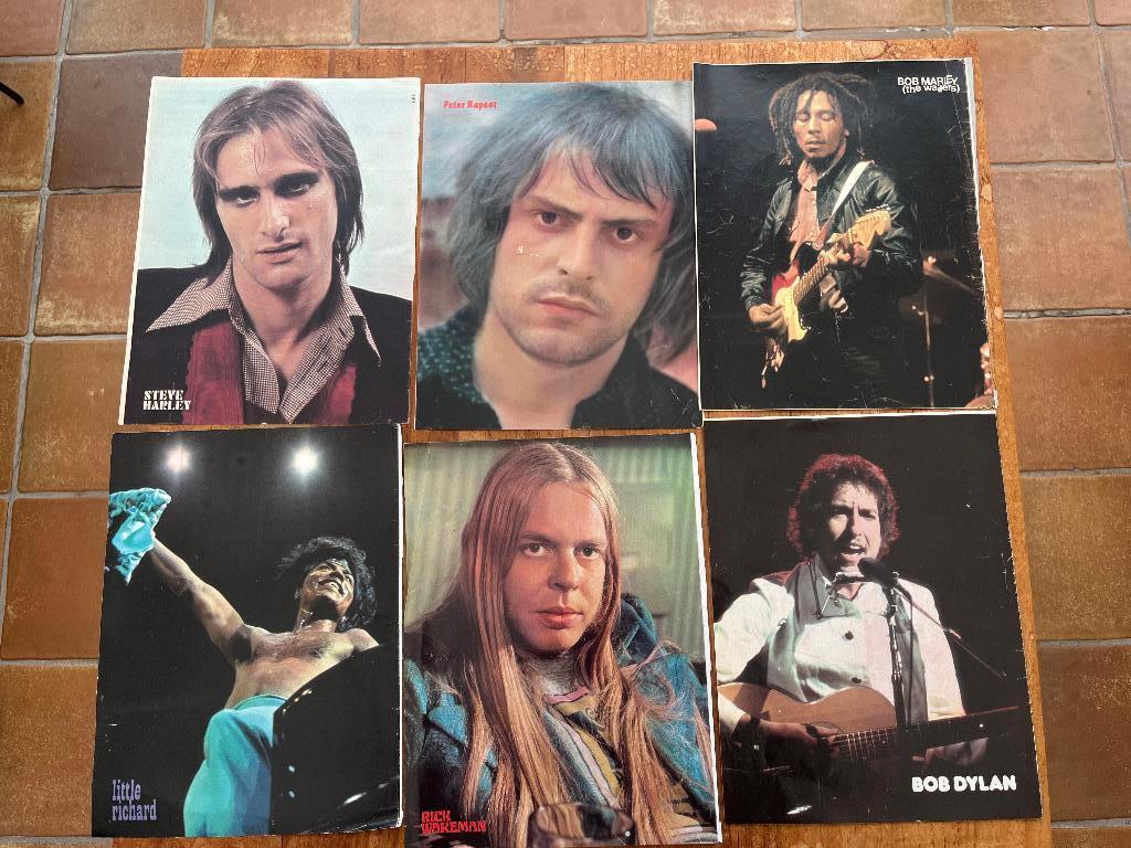6 mini posters Humo- Dylan-Marley -Rapsat-Harley, Verzamelen, Ophalen of Verzenden, Gebruikt, Poster, Artwork of Schilderij