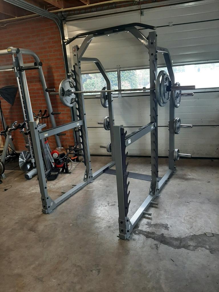 Set olympique Body Solid Pro Line Multi Squatrack+ 125 kg, Enlèvement ou Envoi, Plaques d'haltères
