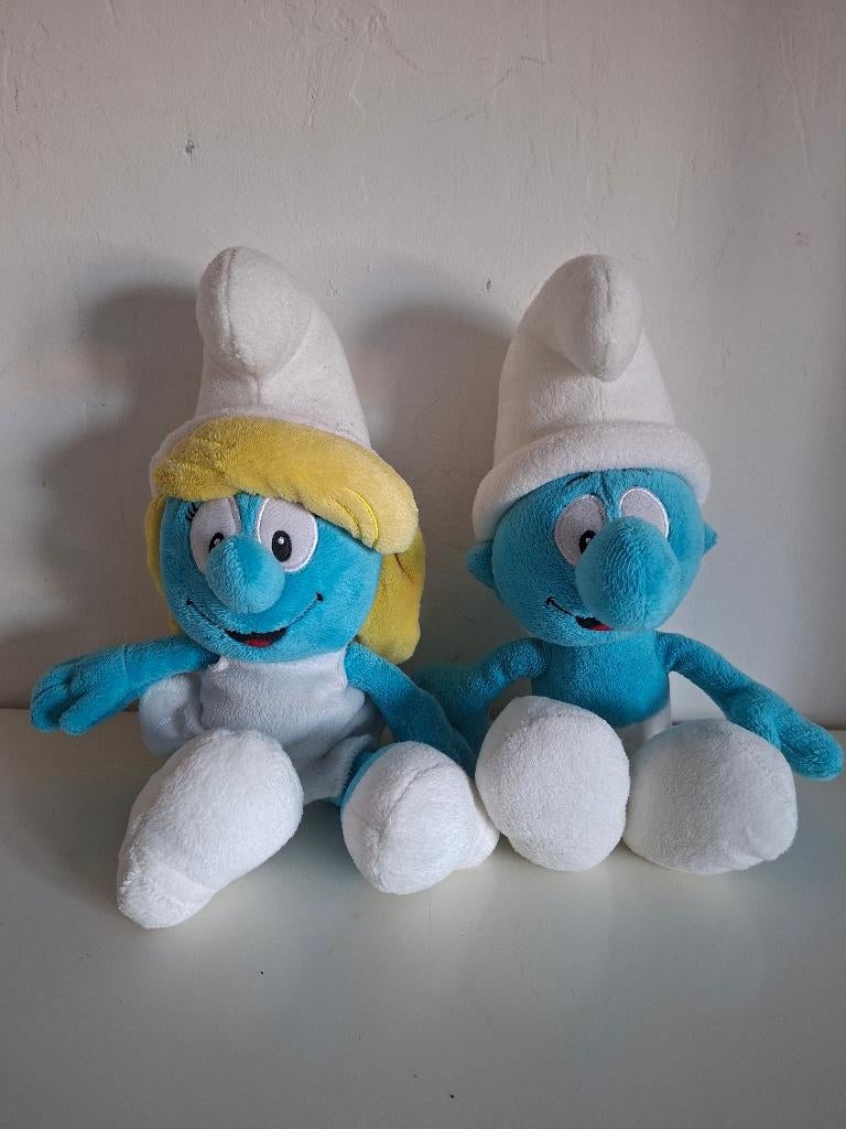 Smurfen knuffels set (2 stuks), Verzamelen, Verzenden, Zo goed als nieuw, Verschillende Smurfen, Poppetje, Figuurtje of Knuffel