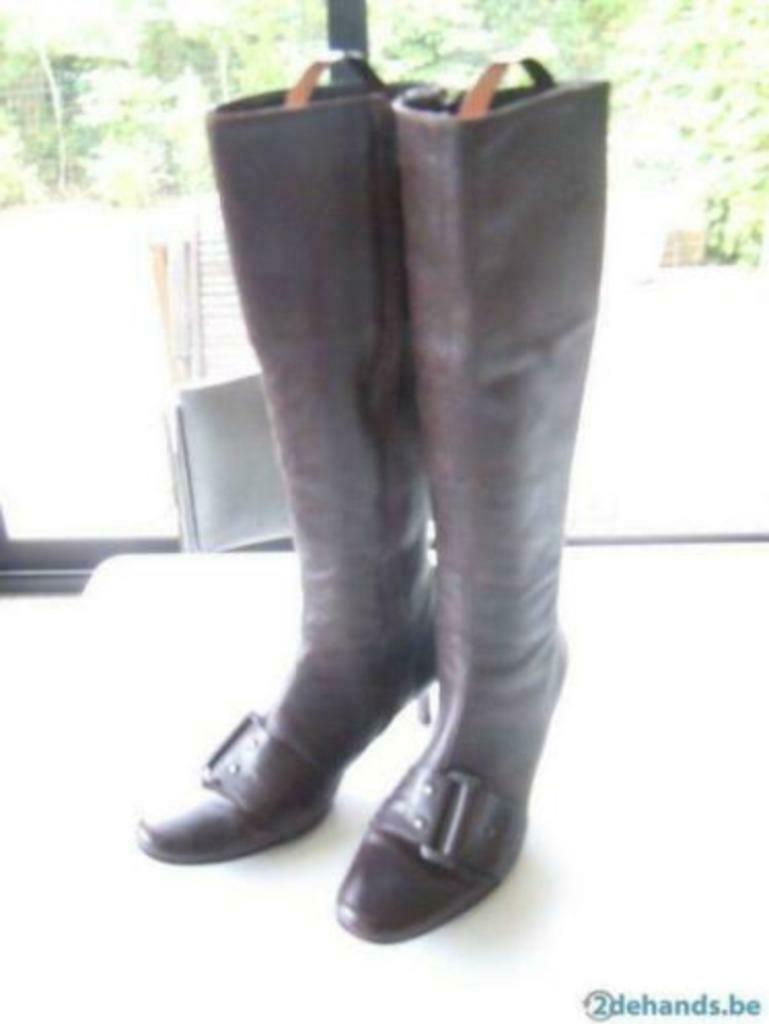 dameslaarzen bruin Andres, Kleding | Dames, Ophalen of Verzenden, Bruin
