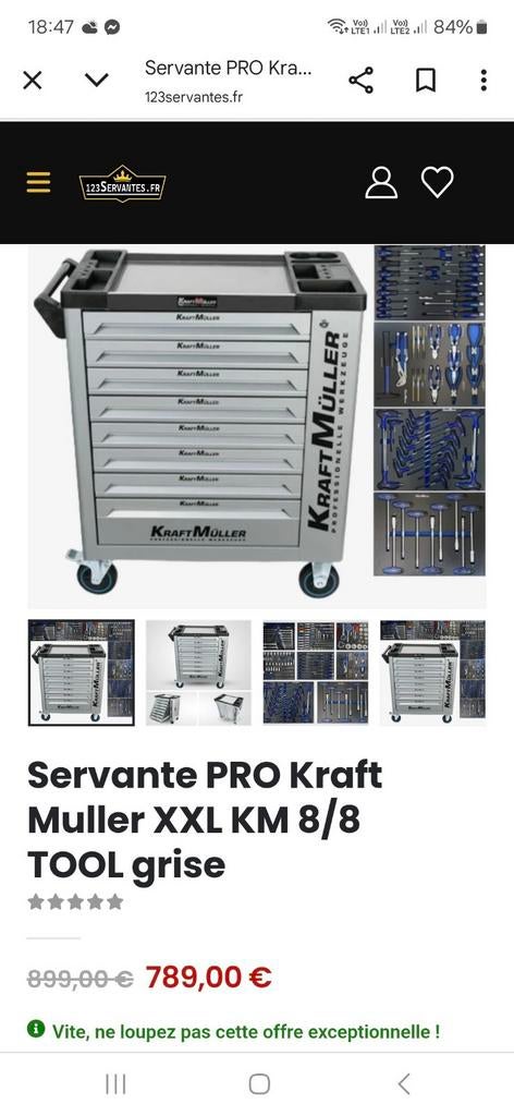 Chariot à outils XXL 8 tiroirs dont 8 remplis !, Enlèvement ou Envoi, Neuf