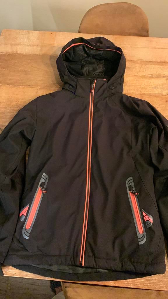Zwarte unisex skijas met oranje accenten - 14 jr - Level 5, Sport en Fitness, Skiën en Langlaufen, Ophalen