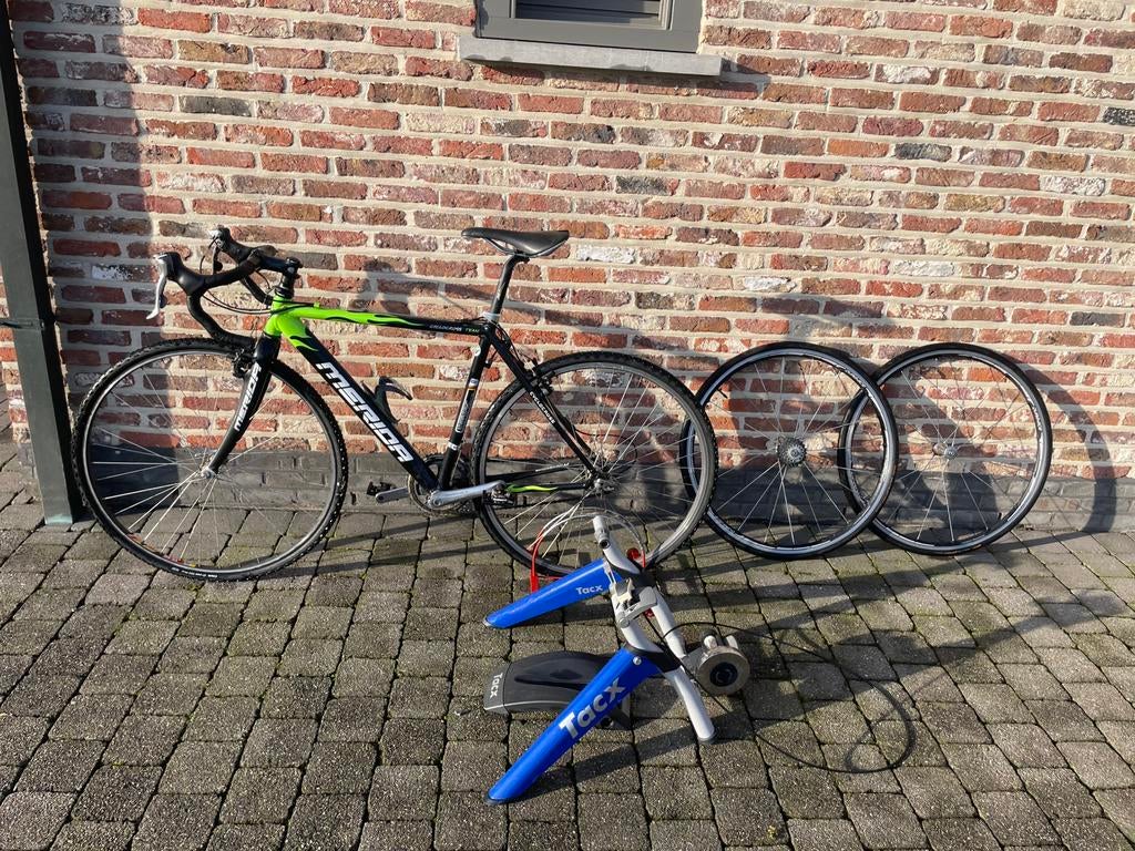 Koersfiets + fietsrollen + mountainbikes te koop, Fietsen en Brommers, Ophalen of Verzenden, Zo goed als nieuw, Aluminium
