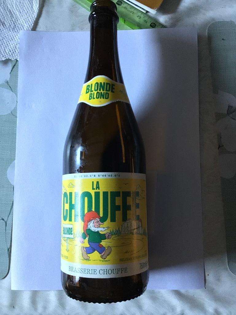 Lege La Chouffe blonde bierfles, Ophalen of Verzenden