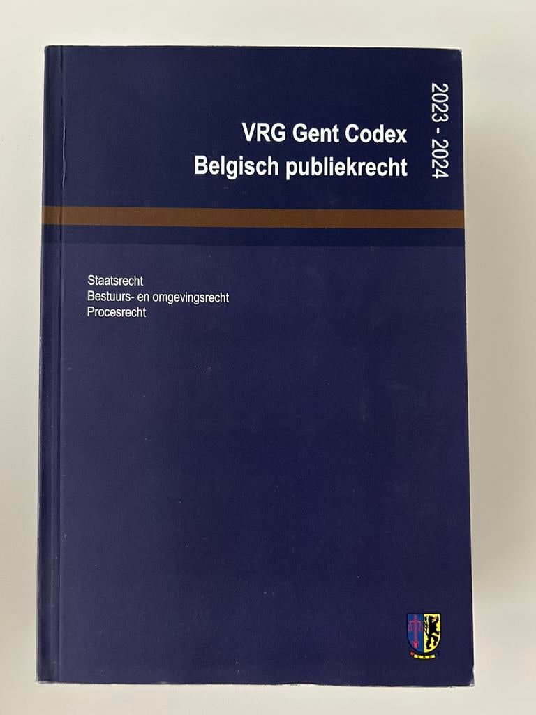 VRG Gent Codex Belgisch publiekrecht, Boeken, Ophalen