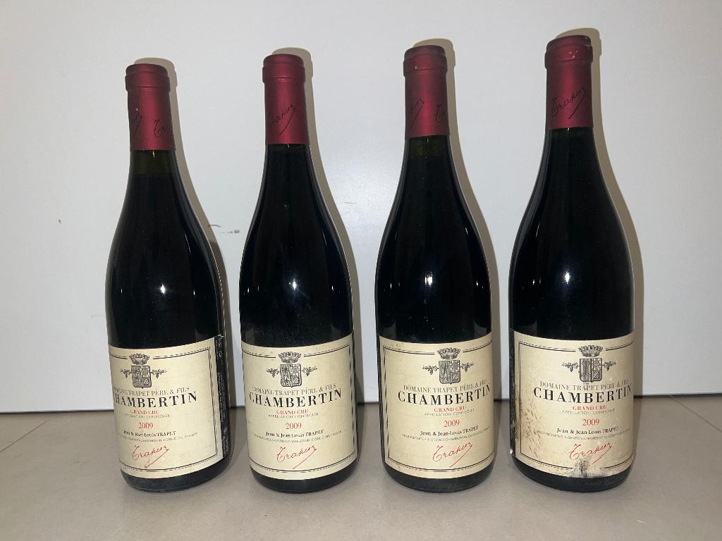 Chambertin 2005 Domaine Trapet lot de 4 bouteilles, Neuf, Pleine, Enlèvement, Vin rouge
