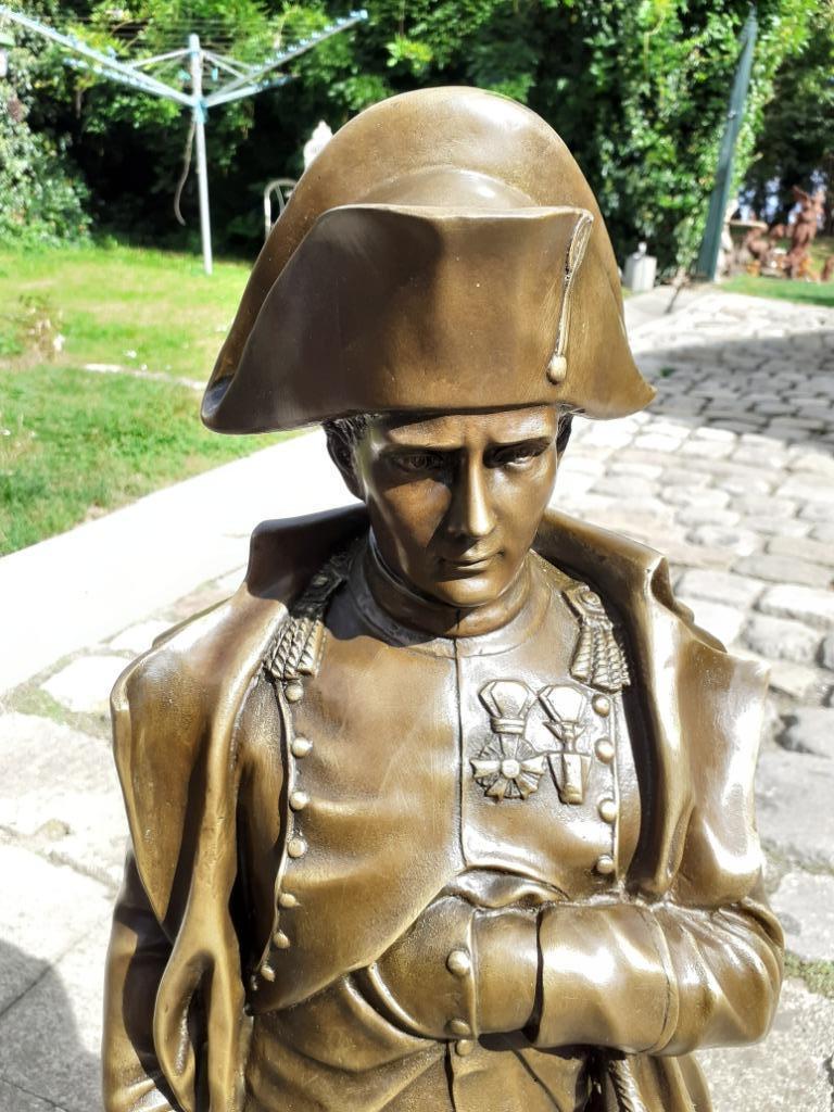 GROOT BRONZEN BEELD VAN NAPOLEON GESIGNEERD, Ophalen, Brons