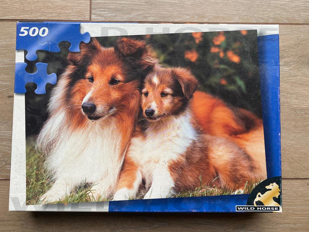 Puzzle Chien Lassie-500 pièces-marque wild horse, Enlèvement ou Envoi, 500 à 1500 pièces, Comme neuf, Puzzle