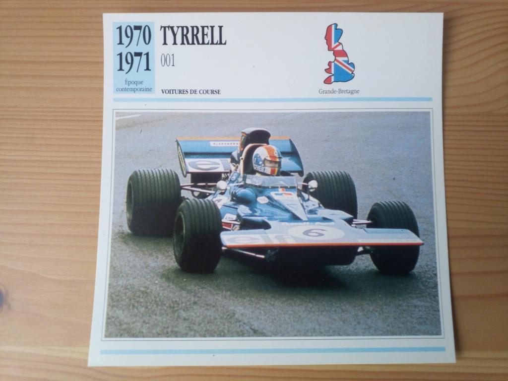 Tyrrell - Fiches Edito Service période construction1970-1977, Enlèvement ou Envoi, Comme neuf, Voitures