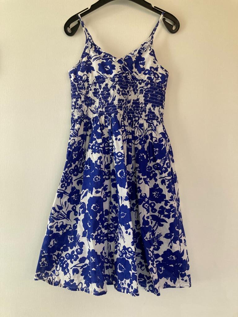Zomers jurkje blauw/wit - Esprit - maat 128/134, Kinderen en Baby's, Kinderkleding | Maat 128, Gebruikt, Meisje, Ophalen of Verzenden