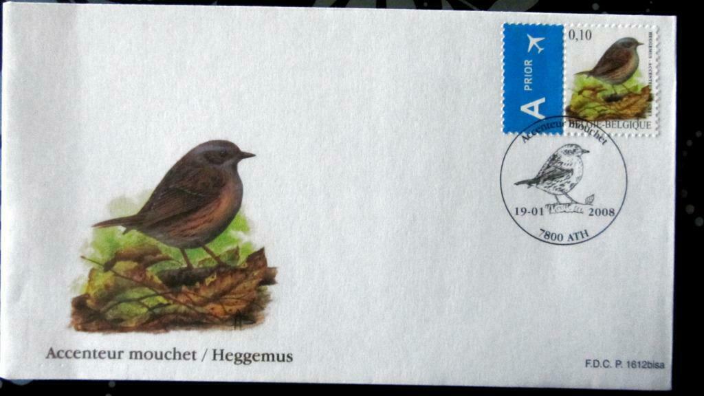 FIRST DAY COVER- VOGELS VAN BUZIN- DE HEGGEMUS, Ophalen of Verzenden, Gestempeld, Dier of Natuur