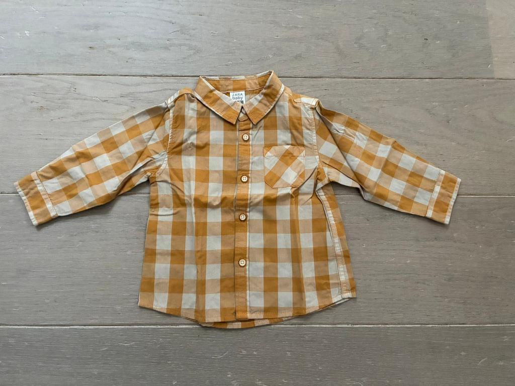 Geruit hemdje van Zara (Maat 74 / 6-9 maand), Enfants & Bébés, Vêtements de bébé | Taille 74, Garçon, Enlèvement ou Envoi, Chemise ou Chemisier