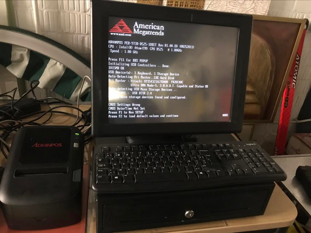 Kassasysteem met geldlade en printer, Ophalen