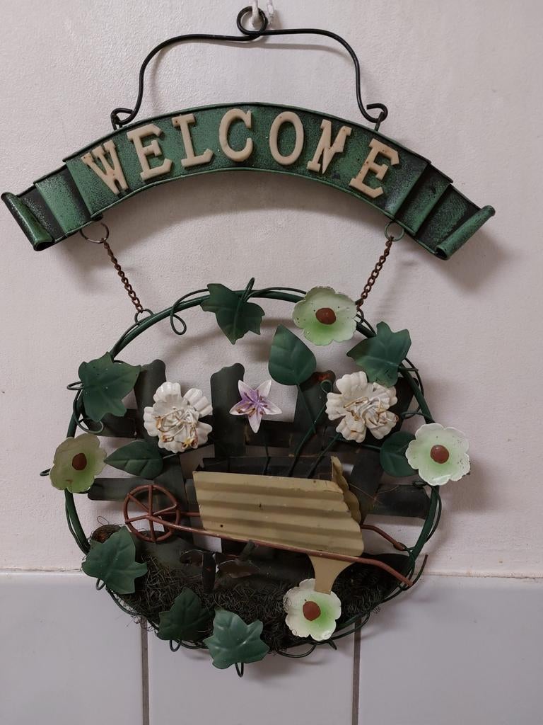 Décoration murale florale Welcome, Enlèvement ou Envoi, Utilisé