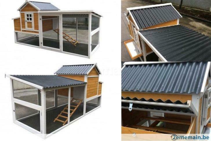 Poulailler XXL abri poule TOIT PVC cage poule caille clapier, Animaux & Accessoires, Envoi, Neuf, Poulailler