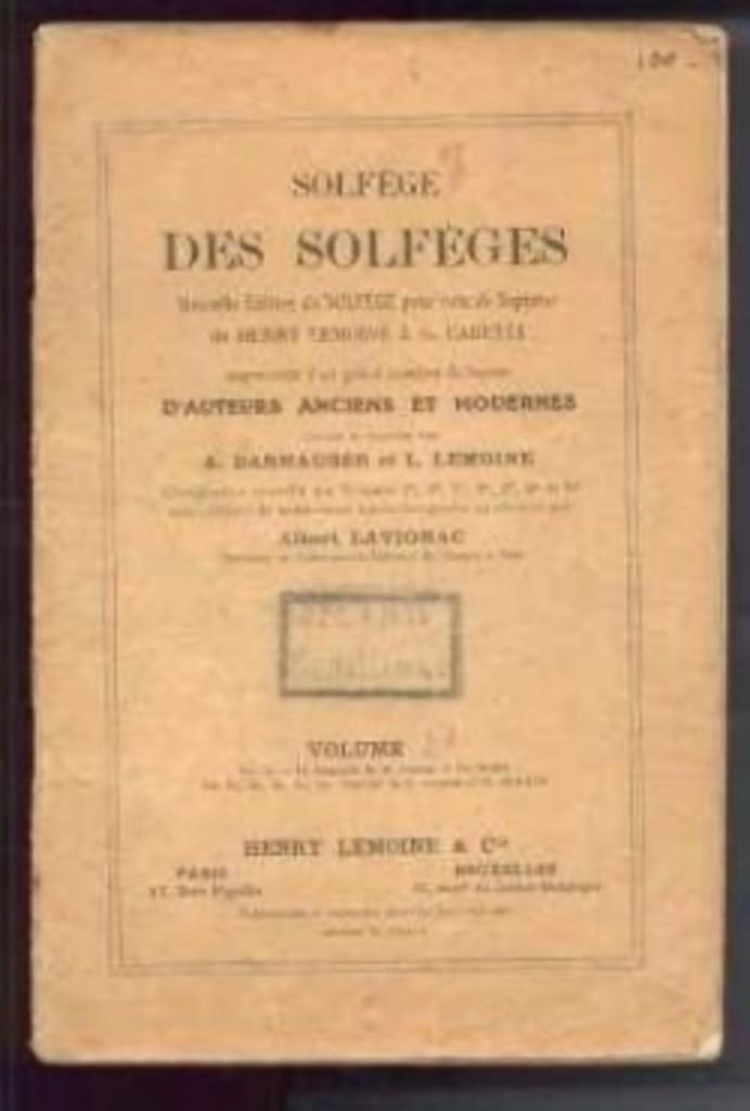 Des solfèges, Livres, Musique, Enlèvement