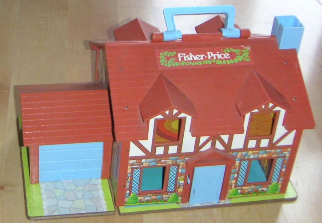 oud FISHER PRICE huisje met accessoires uit de jaren '70 en, Kinderen en Baby's, Ophalen, Gebruikt, Overige typen