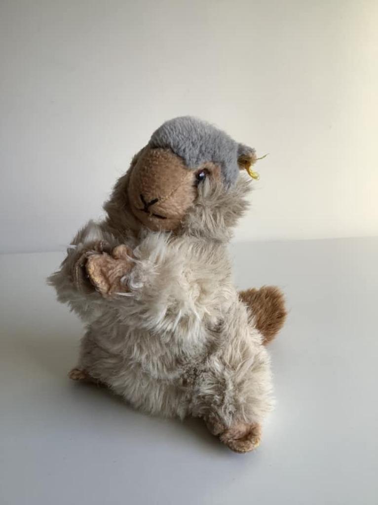 Lapin Steiff Vintage Vintage « Manni » avec bouton et étique, Enlèvement ou Envoi, Utilisé, Ours en tissus, Steiff