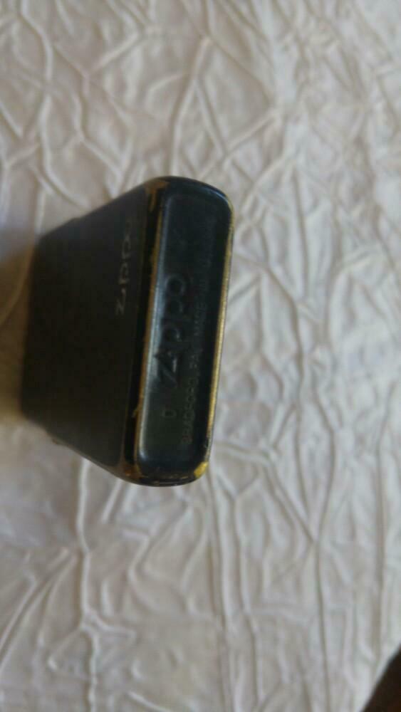 Briquet Aansteker Zippo D V black solid brass, Ophalen of Verzenden, Gebruikt, Aansteker