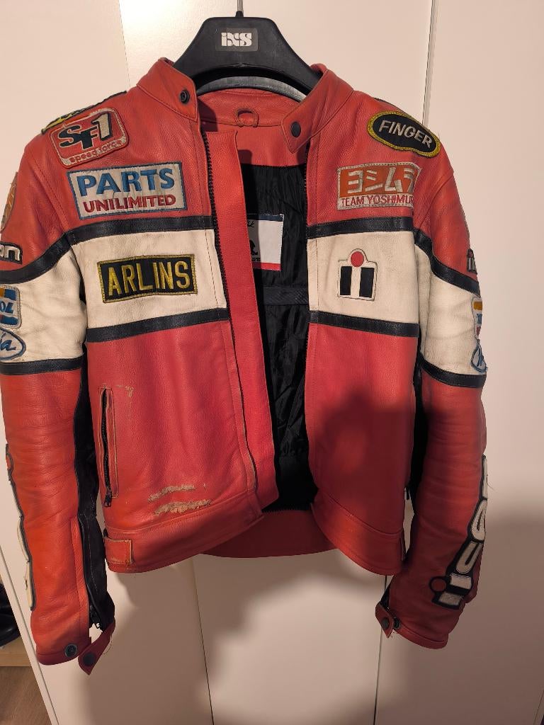 Veste moto en cuir, Seconde main, Manteau | cuir, Enlèvement, Voir photo