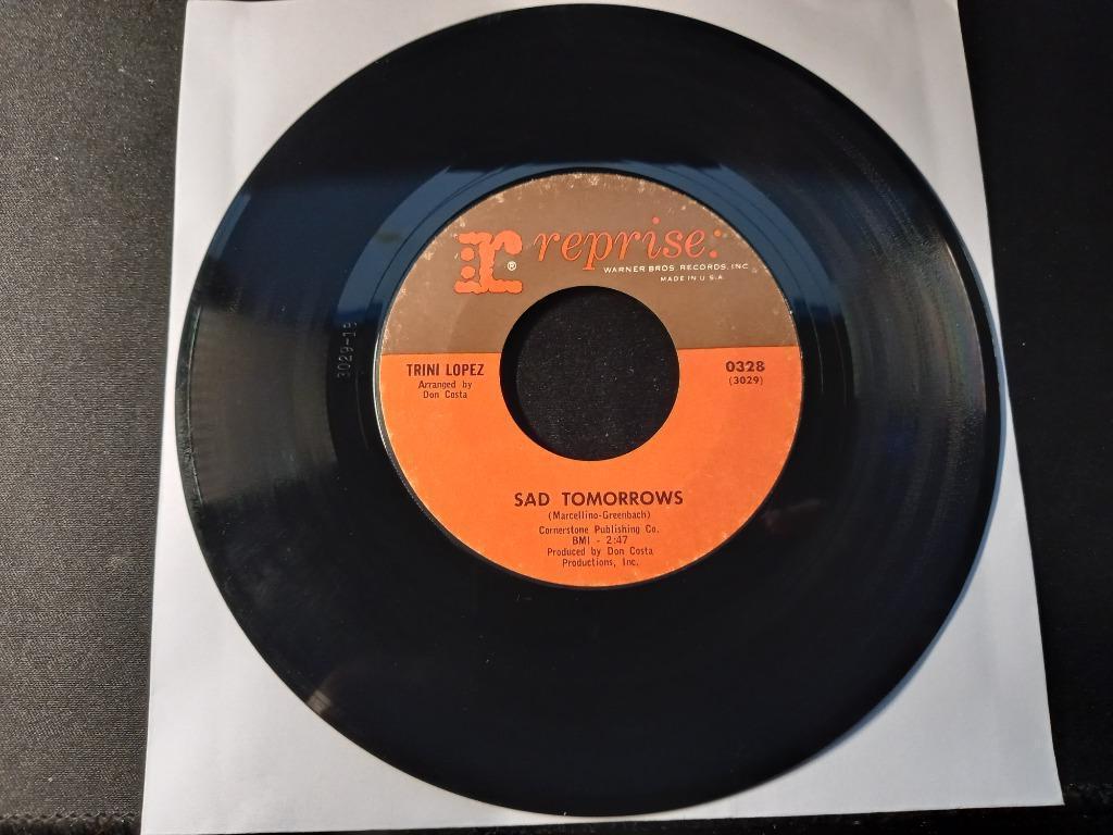 Trini Lopez ‎– Sad Tomorrows / I've Lost My Love For You '7, Cd's en Dvd's, Gebruikt, 7 inch, Single, Ophalen of Verzenden