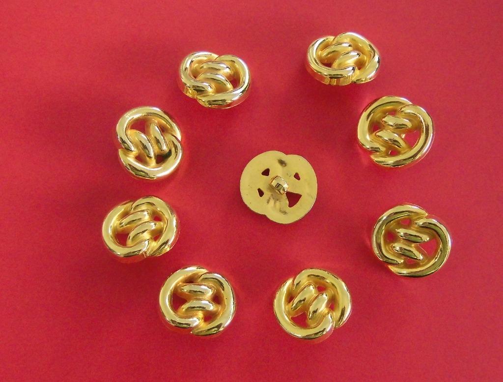 LOT de 9  Boutons Dorés  23 mm, Hobby & Loisirs créatifs, Enlèvement ou Envoi, Comme neuf, Bouton ou Boutons