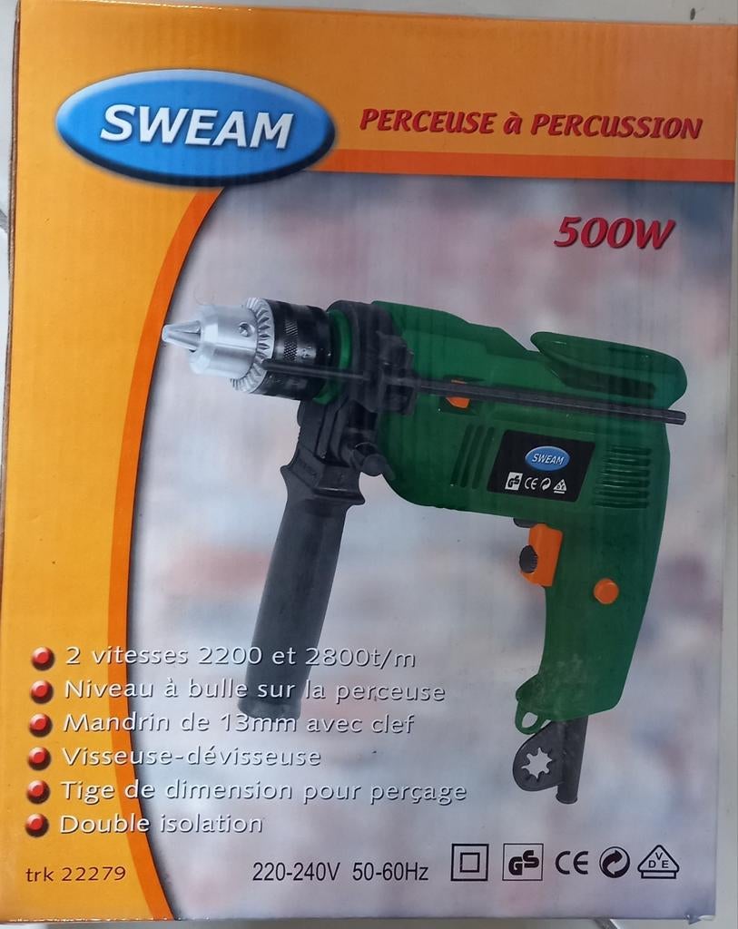 FOREUSE percussion visseuse devisseuse neuve, Bricolage & Construction, Outillage | Foreuses, Neuf, 400 à 600 watts, Enlèvement ou Envoi