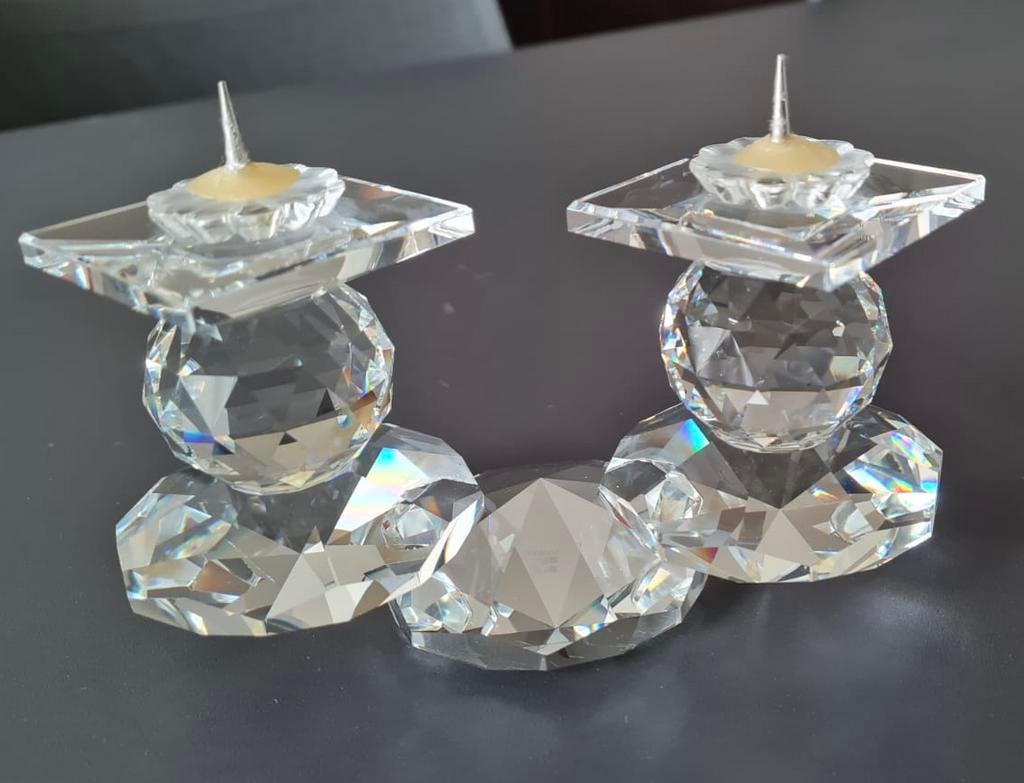Swarovski kandelaar, Verzamelen, Swarovski, Ophalen, Zo goed als nieuw