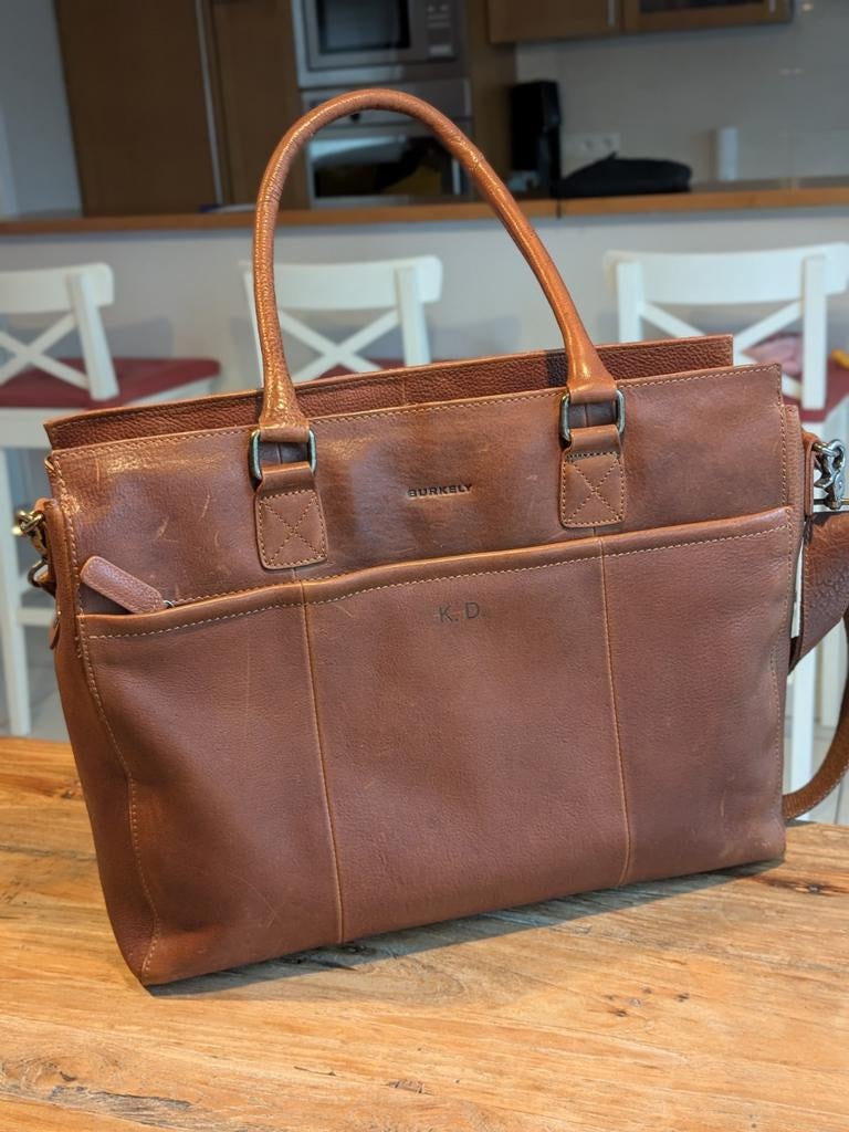 Lederen laptoptas Burkely 15,6 inch, Ophalen, Nieuw
