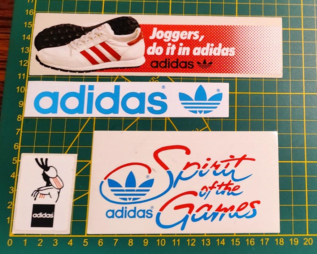 Lot 4x stickers Adidas 'Spirit of the games' - Jogging, Enlèvement ou Envoi