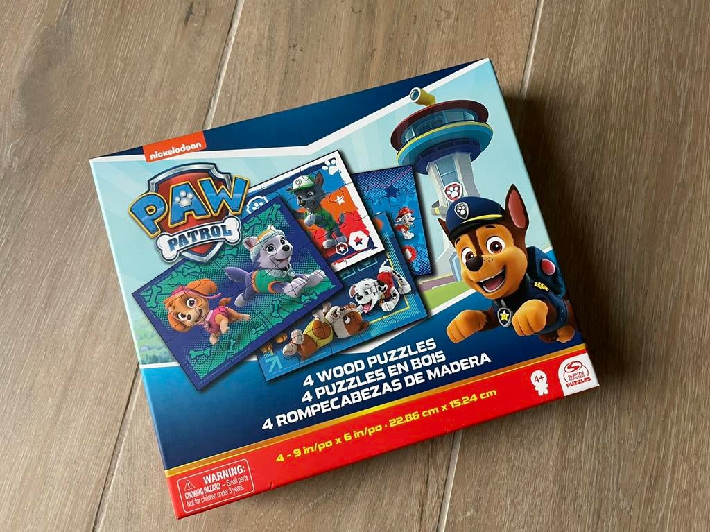 Paw Patrol 4 puzzels, Ophalen of Verzenden, Zo goed als nieuw