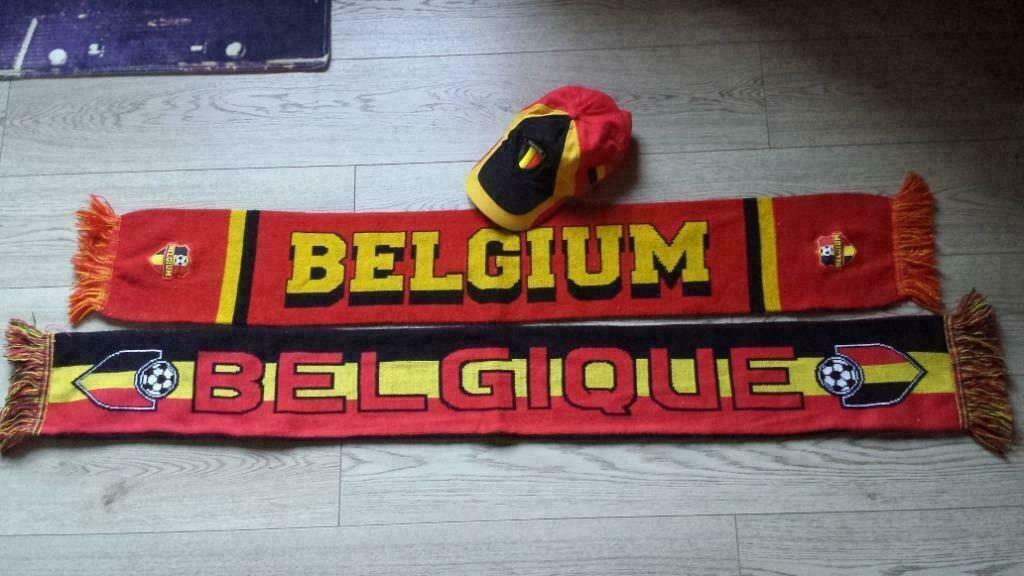 Casquette - écharpes Belgium - Belgique - Foot, Enlèvement ou Envoi, Utilisé, Fanion ou Écharpe