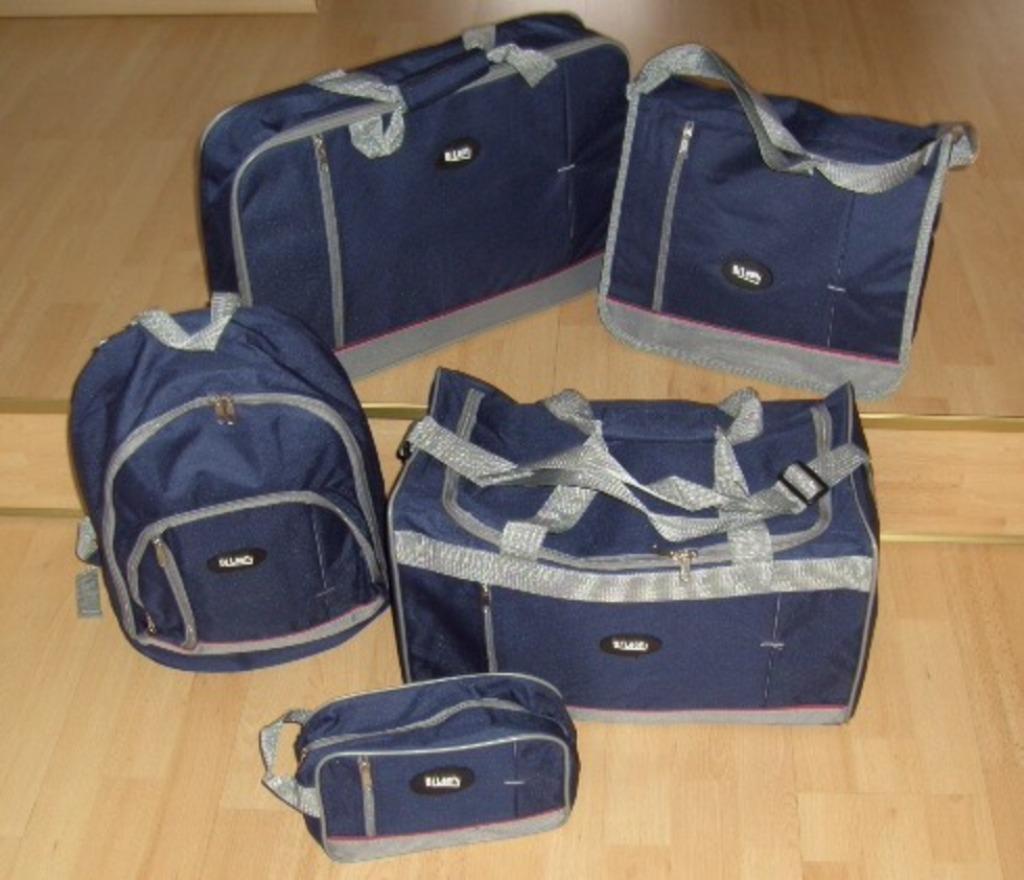 REISKOFFERSET (TRAVELBAGS) GROTE 5 DELIGE SET NIEUW, Neuf, Enlèvement ou Envoi, Moins de 35 cm, Bleu