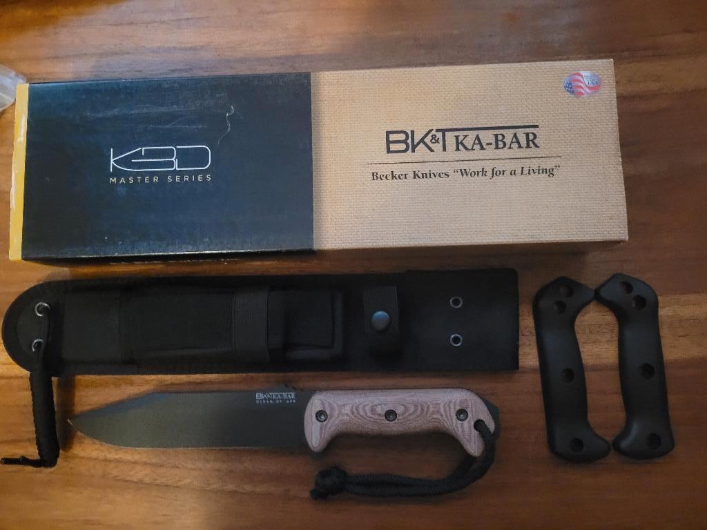 KABAR BECKER BK7 - MICARTA HANDLES - NIEUW, Verzamelen, Ophalen