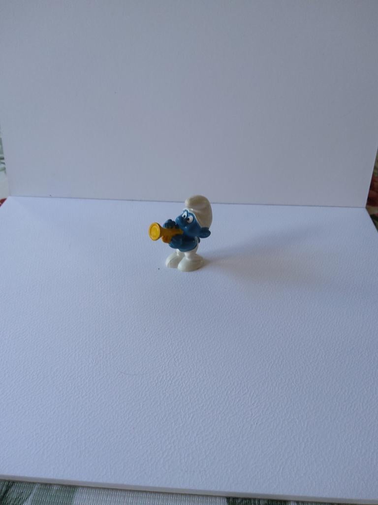Smurf met trompet, Ophalen of Verzenden, Gebruikt, Poppetje, Figuurtje of Knuffel