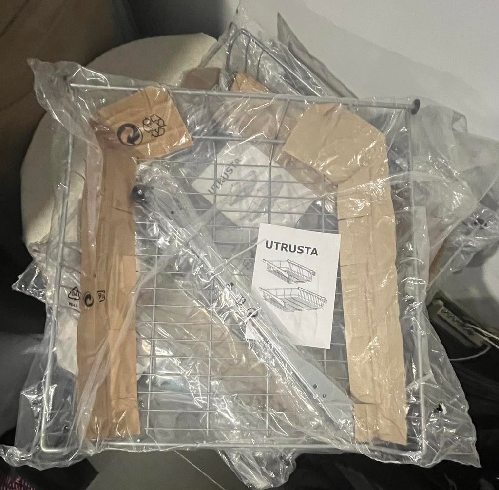 Ikea Utrusta 6x 60cm manden voor Metod keukeneenheden, Ophalen, Nieuw, 50 tot 100 cm, Grijs