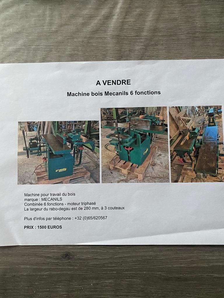Machine à bois, Enlèvement ou Envoi