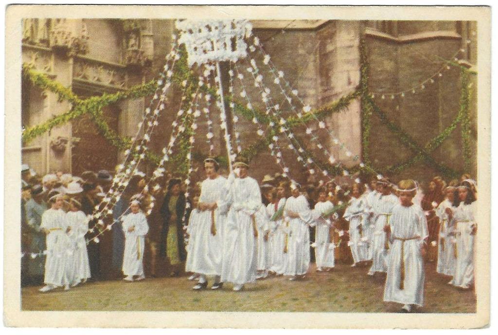 Folklore 20 Hoei processie de Mariale feesten de rozen regen, Envoi