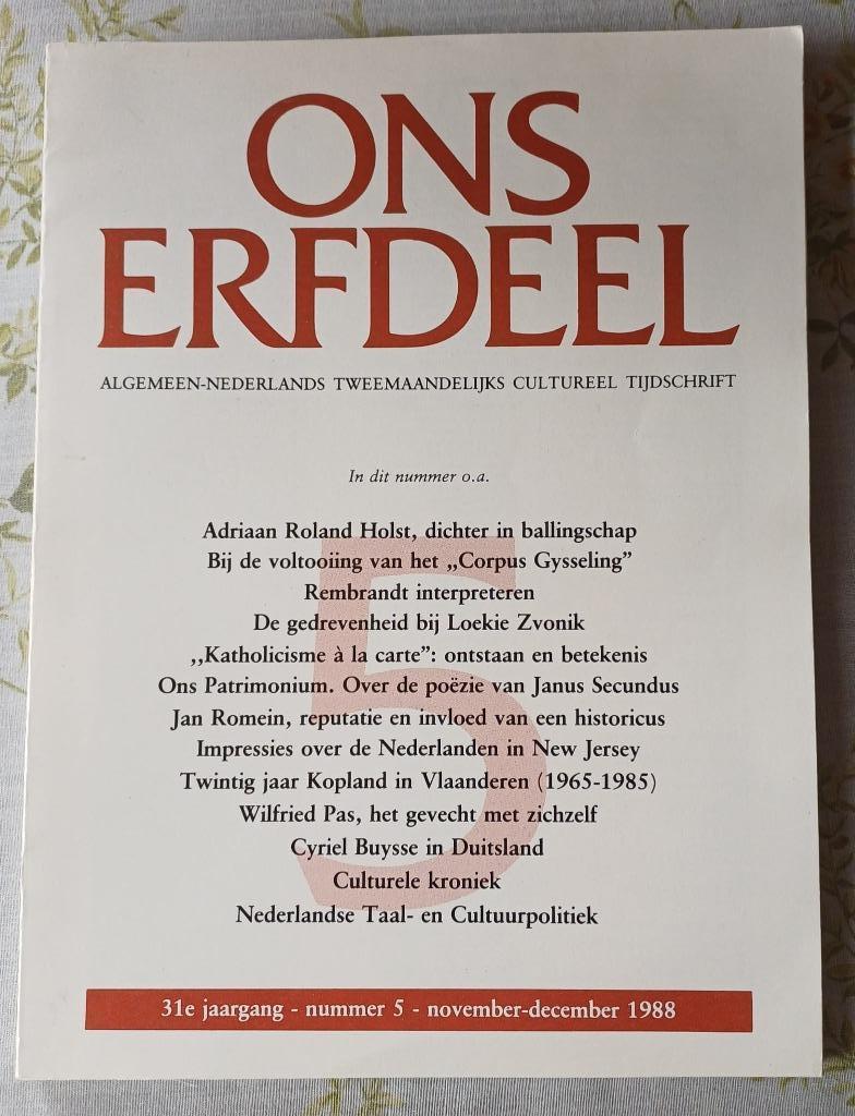 Ons Erfdeel - nr 5 van de 31e jaargang (1988), Boeken, Tijdschriften en Kranten, Ophalen of Verzenden, Overige typen