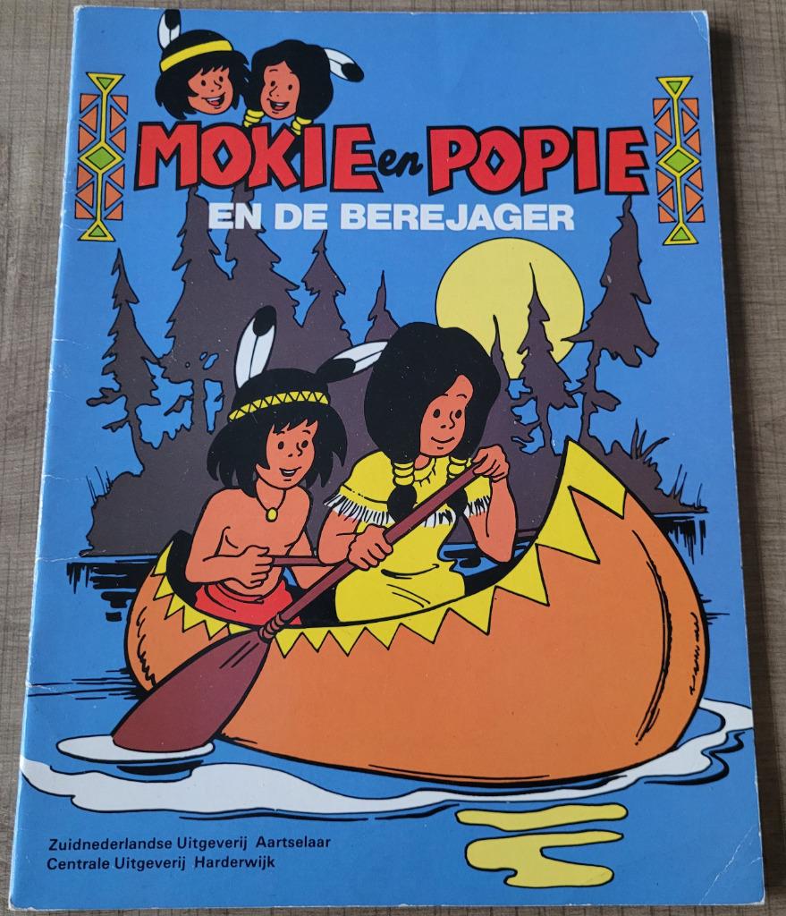 Oude strip: Mokie en Popie en de berejager, Boeken, Eén stripboek, Ophalen of Verzenden, Gelezen
