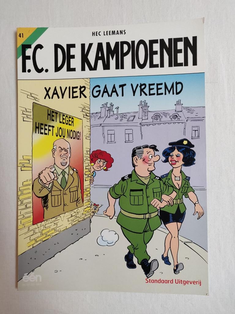 Strips F.C. De Kampioenen, Hec Leemans (FC De Kampioenen), Enlèvement, Utilisé, Plusieurs comics