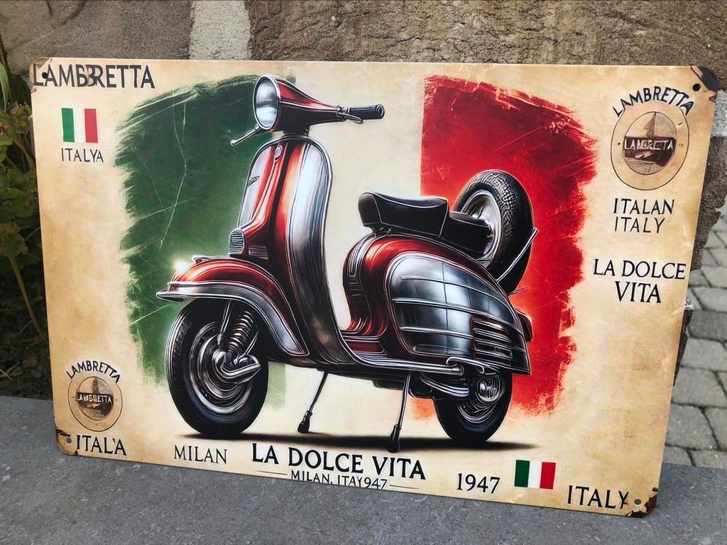 Plaque tôlée Lambretta - Neuve, Enlèvement ou Envoi, Neuf